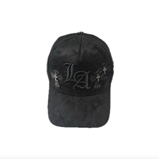 Big Boss LA Cruz Gold/Los Angeles Chrome Plated Original Silver Adjustable Flat Cap