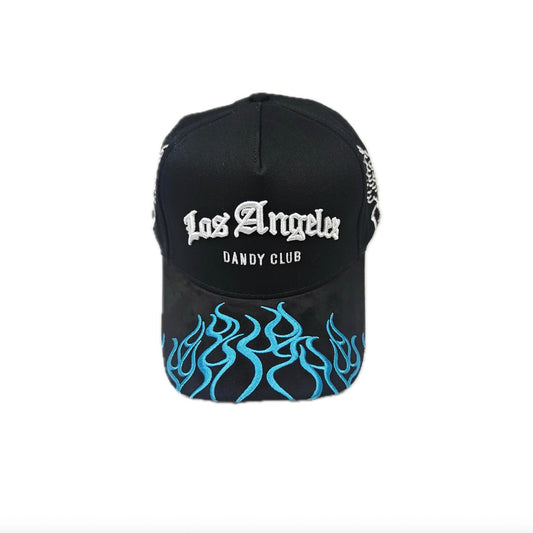 Dandy Hats Los Angeles Club Black Adjustable Curved - brim Hat。