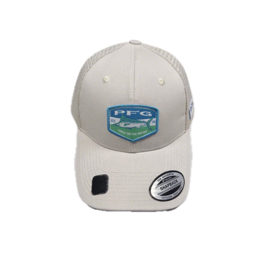 Woven label mesh cap