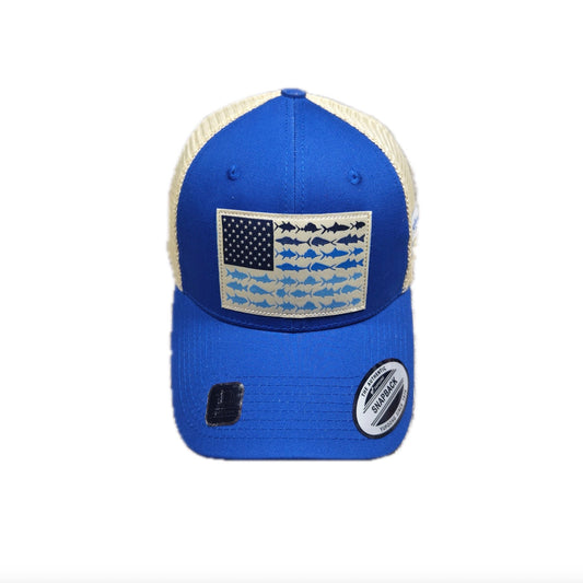 Woven label mesh cap